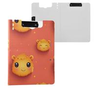 Appunti pieghevoli Carino Piccolo Cammello Viso A4 Appunti Folio Raccoglitore Doppio Clip Portapenne Ufficio Clip Board con Cover