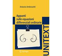 Appunti sulle equazioni differenziali ordinarie
