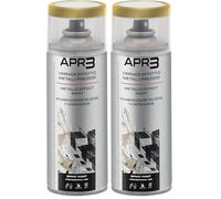 APR3 - S400MET5 Smalto Spray Effetto Metalli Preziosi, Colore Specchiante Oro, Bomboletta Spray in Banda Stagnata 100% Riciclabile all'Infinito da 400 ml (Confezione da 2)