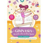 Aprender a leer en letra ligada. Gimnasia. Libro 3 en 1 con lectura comprensiva y escritura guiada (4-8 años).: Pauta estilo Montessori y guía para familias. Blanco y negro para colorear.