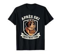 Apres Maestro di Sci Divertente Cane San Bernardo Maglietta
