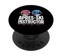 Apres Maestro di sci Prima lezione Divertente Sci Sci PopSockets PopGrip Adesivo