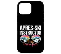 Apres Ski Maestro Prima Lezione Divertente Maschera da Sci Sci Custodia per iPhone 16 Pro Max