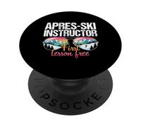 Apres Ski Maestro Prima Lezione Divertente Maschera da Sci Sci PopSockets PopGrip Adesivo