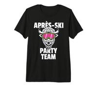 Apres Ski Party Team Sci Sciatore Bue Neve Sport Invernali Maglietta Premium