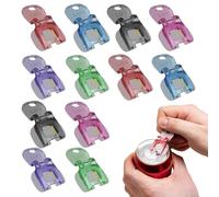 Apri Anelli Per Lattine - 12 Pezzi Accessori Colorati Solleva Anelli - Protezione Manuale Anti Perdite Per Campeggio Attività All'aperto Ristorante Cucina