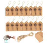 Apri bottiglia da 50 pezzi, tasto scheletro vintage con carte tag di scorta e corda sospesa, bomboniere per feste, regalo per gli ospiti, forniture di attrezzature per servizi alimentari
