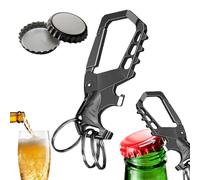 Apri Bottiglie Portachiavi | Portachiavi Per Auto | Accessorio Pratico Portachiavi con Moschettone Anelli Multipli per Campeggio Escursionismo Baristi Uomo Donna