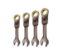 Apri coperchio secchio Chiave a cricchetto a manico corto | Con testa mobile Strumento hardware open end rapido a doppio scopo Risparmio di manodopera(8-19)