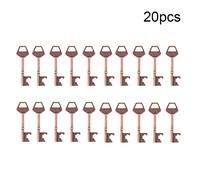 Apri di bottiglia a forma di chiave con Tag Card Twine Vintage Metal Wedding Party Favors Decorations per gli ospiti 20pc o set 50pcs (Modello nudo 20pcs)