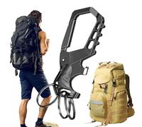 Apri di bottiglia della catena chiave, apri bottiglia di portachiavi | Portachiavi di clip di carabiner | Cazzocciale per gadget di sopravvivenza per sopravvivenza compatta portatile con 3 anelli chia