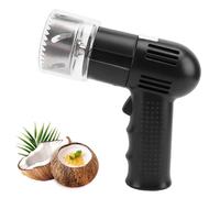Apri di cocco elettrico automatico, macchina per apri di cocco automatico in acciaio inossidabile 304, strumento taglialette per guscio di cocco portatile per giovani vecchie cocco (Nero)