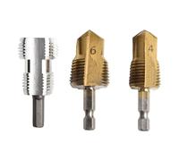 Apri filettatura interna per tubi dell'acqua PPR con punta da trapano in PPR, per tubi in plastica PVC, 1/2 pollici e 3/4 pollici, strumento di espansione a gradini con gambo esagonale per trapano