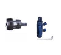 Apri filettatura per tubi dell'acqua da 20 mm/25 mm e valvola angolare per tubi in PVC, compatibile con trapani elettrici manuali, blu e grigio