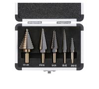 Apri-foro Posizionatore For Punte Da Trapano A Gradini, Punzone Centrale, Fresa For Scanalature Dritte, Apri Fori Conici In Metallo Da 3/16" 1/2" 1/4" 3/4" 1-3/8" 7/8" 1/8"