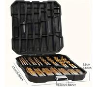 Apri-foro Set Di 99 Punte Da Trapano In Acciaio Rapido For Lamiere D'acciaio, Legno, Plastica, Metallo, Lega Di Rame, Apriscatole For Lavorazione Del Legno(99pcs Boxed)