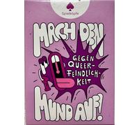 Apri La Bocca Contro L'Omofobia Teste Di Gioco Gioco Di Famiglia Gioco Di Carte