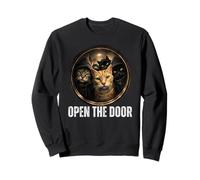Apri la Porta Funny Cat Gang Meme Felpa