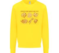 Apri Le Tue Ali E Friggi Divertente Pollo BBQ Felpa Per Bambini