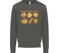 Apri Le Tue Ali E Friggi Divertente Pollo BBQ Felpa Per Bambini