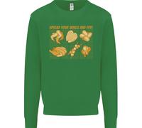 Apri Le Tue Ali E Friggi Divertente Pollo BBQ Felpa Per Bambini