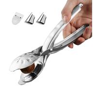 Apri noci | Sbucciatore per noci portatile | Pelapatate ergonomico in acciaio inox con texture dentata - per casa, cucina, panetteria, adulti, anziani, bambini e giovani