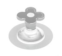 Apri sedile WC in acciaio inox per design floreale, maniglia per bagno senza tocco per uso igienico, si adatta alla maggior parte dei WC, gancio multiuso per porta e armadietto, 10 x 4 x 3,5 cm (una