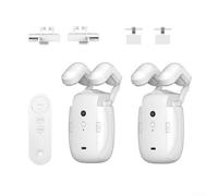 Apri tenda automatico, 3 in 1, motore elettrico intelligente, con telecomando, per aste romane, guide a U, binari, bianco, per casa e ufficio (2 pezzi)