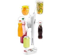 Apribarattoli Multifunzionale in Acciaio Inox per Tappi a Capsula, Lattine e Barattoli 25x9.8x3cm, Bianco