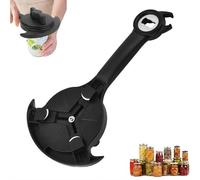 Apribarattoli per mani deboli, apribottiglie multiuso senza sforzo per barattoli, bottiglie e lattine ad anello, strumento da cucina multifunzionale, robusto ABS e acciaio inossidabile, leggero