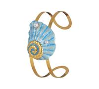 Apribile Sea Star Shell Design Moda Aperto Elegante Acciaio Inossidabile Polso Accessorio Per Uso Quotidiano Fascino Unico Spiaggia Vacanze Gioielli, Misura unica, come descritto