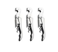 Apribilettiglia di vino professionale, cerniere chiave del vino in acciaio inossidabile, foglio dentale pieghevole taglieri chiavi per il cameriere del ristorante (Silver 3 Packs)