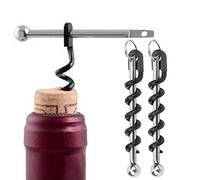 Apribottiglie, 2 Pezzi Apribottiglie per Vino in Acciaio Inossidabile Nero Apribottiglie per Vino con Tappo a Vite con Portachiavi per Cucine Domestiche, caffè e Ristoranti