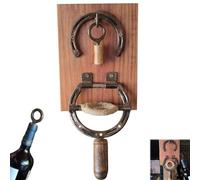 Apribottiglie a ferro di cavallo da parete - Cavatappi rustico vintage con levatappi per birra, decorazione funzionale per cucina, bar e caverna - per gli amanti del vino (1PC)