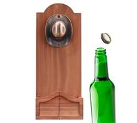 Apribottiglie a parete! Restituisce Drink Bevanda In Legno, Apribottiglie A Parete Con Decorazione Retrò Catcher Coperchio Per Famiglie Di Compleanno Vacanze