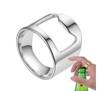 Apribottiglie ad anello, anello apribar,Apribottiglie di birra portatile - Elegante anello barista in acciaio al titanio, apribottiglie portatile creativo per baristi