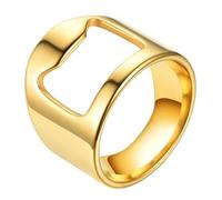 Apribottiglie ad anello barista,anello apribottiglie barista - Strumento creativo per bar di birra | Elegante anello barista in acciaio al titanio, apribottiglie per birra portatile creativo per