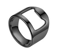 Apribottiglie ad anello, portatile, elegante anello da barista in acciaio al titanio, birra portatile creativa per baristi