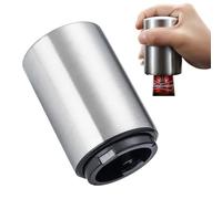 Apribottiglie, apribottiglie con magnete a pressione verso il basso, apribottiglie magnetico automatico in acciaio inox, apribottiglie, coperchio per birra Cola Soda, accessori da cucina