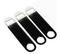 Apribottiglie barman, lama da bar, apri birra, confezione da 3 di grado professionale: rivestito in gomma, acciaio inossidabile. 7 pollici/17,7 cm