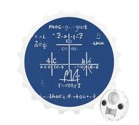 Apribottiglie con formula matematica, decorazione per la casa, apribottiglie magnetico per gli amanti della birra, divertente decorazione rotonda per frigorifero, apribottiglie portatile per