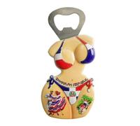 Apribottiglie con magnete 3D per frigorifero, souvenir turistico domenicano, magnete decorativo per frigorifero