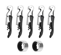 Apribottiglie Da 5 Pezzi, Anelli Da Vino Antigoccia Da 2 Pezzi, Apribottiglie, Apribottiglie Personalizzato, Cavatappi Da Vino, Set Di Strumenti Per La Vinificazione