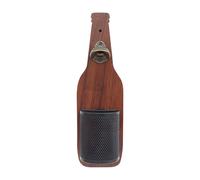 Apribottiglie da parete, apribottiglie con coperchio in legno, materiale ferro, estetico, apribottiglie per uomini, papà, amanti della birra, feste di compleanno e cucina, 9,5 x 33 cm