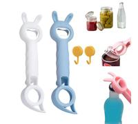 Apribottiglie e apribarattoli 4 in 1 a forma di coniglietto, facile da | Il simpatico apribottiglie 4 in 1 a forma di coniglietto funziona su barattoli e bottiglie, con un design facile da impugnare