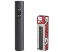 Apribottiglie elettrico per vino, in plastica nera, 4,5 x 22,5 cm, apribottiglie a batteria, apribottiglie premendo un pulsante, cavatappi per gli amanti del vino