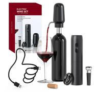Apribottiglie Elettrico Set Vino 4 in 1 Con Cavatappi Ricaricabile; Versatore &