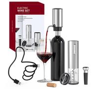 Apribottiglie Elettrico Set Vino 4 in 1 Con Cavatappi Ricaricabile; Versatore &