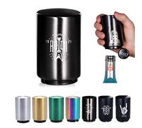 Apribottiglie in acciaio inox, apribottiglie per birra, regalo di Natale per mani deboli e amanti della birra, apribottiglie magnetico a pressione, gadget da cucina, accessori regalo per uomini, papà,