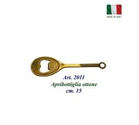 Apribottiglie in Ottone massiccio lavorazione artigianale dimensioni h 15 cm colore dorato peso kg 0.200 ottone